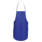 Aventais baratos em non-woven com bolso 80 g/m2 Basic Style cor azul