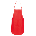 Aventais baratos em non-woven com bolso 80 g/m2 Basic Style cor vermelho
