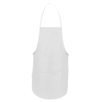 Aventais baratos em non-woven com bolso 80 g/m2 Basic Style cor branco