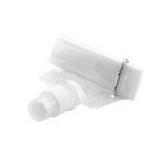 Garrafa dobrável publicitária de plástico com mosquetão 400ml Clip cor branco primeira vista