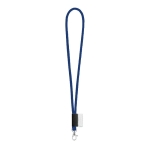 Lanyard tubular com etiqueta impressa entrega em 46 dias Tube Classic cor azul