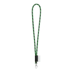 Lanyards tubulares às riscas com entrega de 46 dias Tube Stripes Dark cor verde