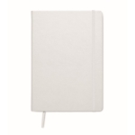 Caderno de papel reciclado com capa PU, folhas A5 pautadas Notes Reciclo cor branco segunda vista