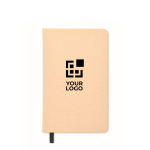 Caderno ecológico personalizado com sementes, folhas A5 pautadas Grow cor bege vista principal