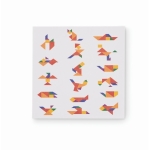 Quebra-cabeças tangram de madeira colorida para oferecer Shape cor madeira sexta vista