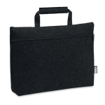 Saco de feltro para portátil com bolso interior 15'' rPET Felt cor preto segunda vista