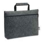 Saco de feltro para portátil com bolso interior 15'' rPET Felt cor cinzento-escuro segunda vista