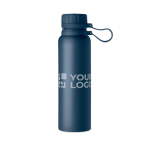 Garrafa térmica de aço com tampa e pega de silicone 780ml Inox Turn cor azul ultramarino vista principal