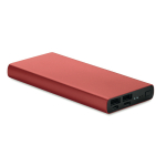 Powerbank personalizado USB-C carregamento rápido 10.000 mAh Duo cor bordeaux