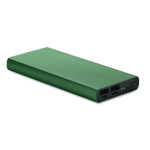 Powerbank personalizado USB-C carregamento rápido 10.000 mAh Duo cor verde-escuro