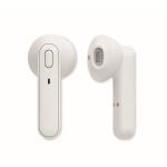 2 auriculares bluetooth TWS 5.0 por 3 horas com caixa de bambu Blues cor madeira quarta vista