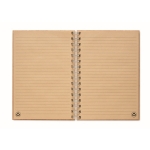 Caderno de argolas com capa de bambu, folhas A5 pautadas Conscious cor madeira terceira vista