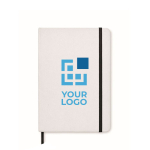 Caderno reciclado com papel de pedra, folhas A5 pautadas Recyclo cor branco vista principal