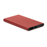 Bateria externa de alumínio de 4.000 mAh Powercard Alu Black cor bordeaux