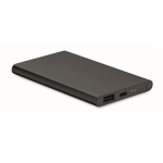 Bateria externa de alumínio de 4.000 mAh Powercard Alu Black cor preto