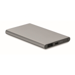 Bateria externa de alumínio de 4.000 mAh Powercard Alu Black cor titânio