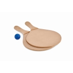 Jogo de duas raquetes de praia com bola e saco Set Ténis Praia Raquet cor madeira segunda vista