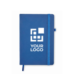 Caderno com capa e papel reciclados, folhas A5 pautadas EcoRecycle cor azul vista principal