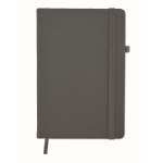 Caderno com capa e papel reciclados, folhas A5 pautadas EcoRecycle cor cinzento-escuro