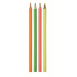 Conjunto de 4 lápis de cor para sublinhar em caixa com logo Fluor cor multicolor quarta vista
