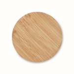 Coluna de som de RPET em bambu com conexão 5.0 e viva-voz Conscious cor preto terceira vista conjunto 2