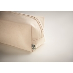 Nécessaire de lona orgânica com fecho de correr 220 g/m2 Canvas Takeit cor bege vista fotografia quarta vista