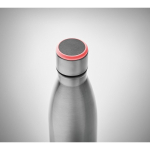 Garrafa de aço com lembrete de hidratação 500ml Inox Reminder cor prateado mate vista fotografia terceira vista
