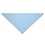 Lenço de cabeça promocional de forma triangular de uma só cor Bandido cor azul-claro terceira vista