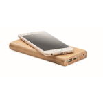 Power bank sem fio de bambu com conexão tipo C 6.000 mAh Bamboo cor madeira segunda vista
