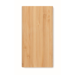 Power bank sem fio de bambu com conexão tipo C 6.000 mAh Bamboo cor madeira terceira vista