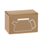 Chaleira de vidro com tampa de bambu e infusor 750ml Nordik cor transparente na caixa