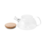 Chaleira de vidro com tampa de bambu e infusor 750ml Nordik cor transparente terceira vista
