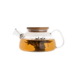 Chaleira de vidro com tampa de bambu e infusor 750ml Nordik cor transparente quinta vista