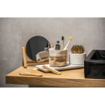 Pente de bambu natural com estojo de papel kraft reciclado incluído vista conjunto