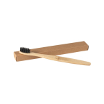 Escova de dentes de bambu com caixa de kraft Naturbrush cor preto na caixa