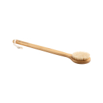 Escova de banho em bambu para publicidade Shower cor natural imagem com logo