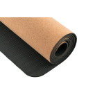 Tapete de yoga de cortiça personalizado com logo Yoga Cork cor natural quinta vista