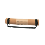 Tapete de yoga de cortiça personalizado com logo Yoga Cork cor natural