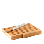 Tábua de bambu para cortar pão com grade e faca de aço Migas vista principal