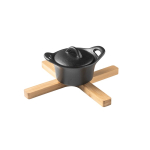 Suporte de mesa dobrável em bambu em forma de cruz Bamboo cor natural quarta vista