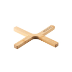 Suporte de mesa dobrável em bambu em forma de cruz Bamboo cor natural imagem com logo