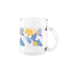 Caneca de vidro brilhante para sublimação 350ml Cristal Sublim cor transparente imagem com logo