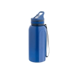 Garrafa desportiva de plástico com bocal incorporado e pega 1230ML cor azul