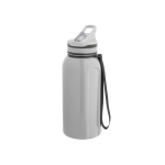 Garrafa desportiva de plástico com bocal incorporado e pega 1230ML cor cinzento