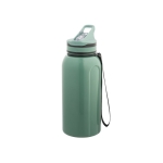 Garrafa desportiva de plástico com bocal incorporado e pega 1230ML cor verde-claro