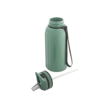 Garrafa desportiva de plástico com bocal incorporado e pega 1230ML cor verde-claro terceira vista