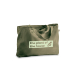 Saco que contém algodão reciclado com asas compridas 280 g/m2 cor verde-escuro imagem com logo