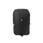 Bolsa tiracolo acolchoada rPET com partes refletoras e bolso frontal cor preto primeira vista