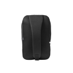 Bolsa tiracolo acolchoada rPET com partes refletoras e bolso frontal cor preto segunda vista