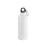 Garrafa de alumínio de cor mate com mosquetão 540ml Matt Cruiser cor branco